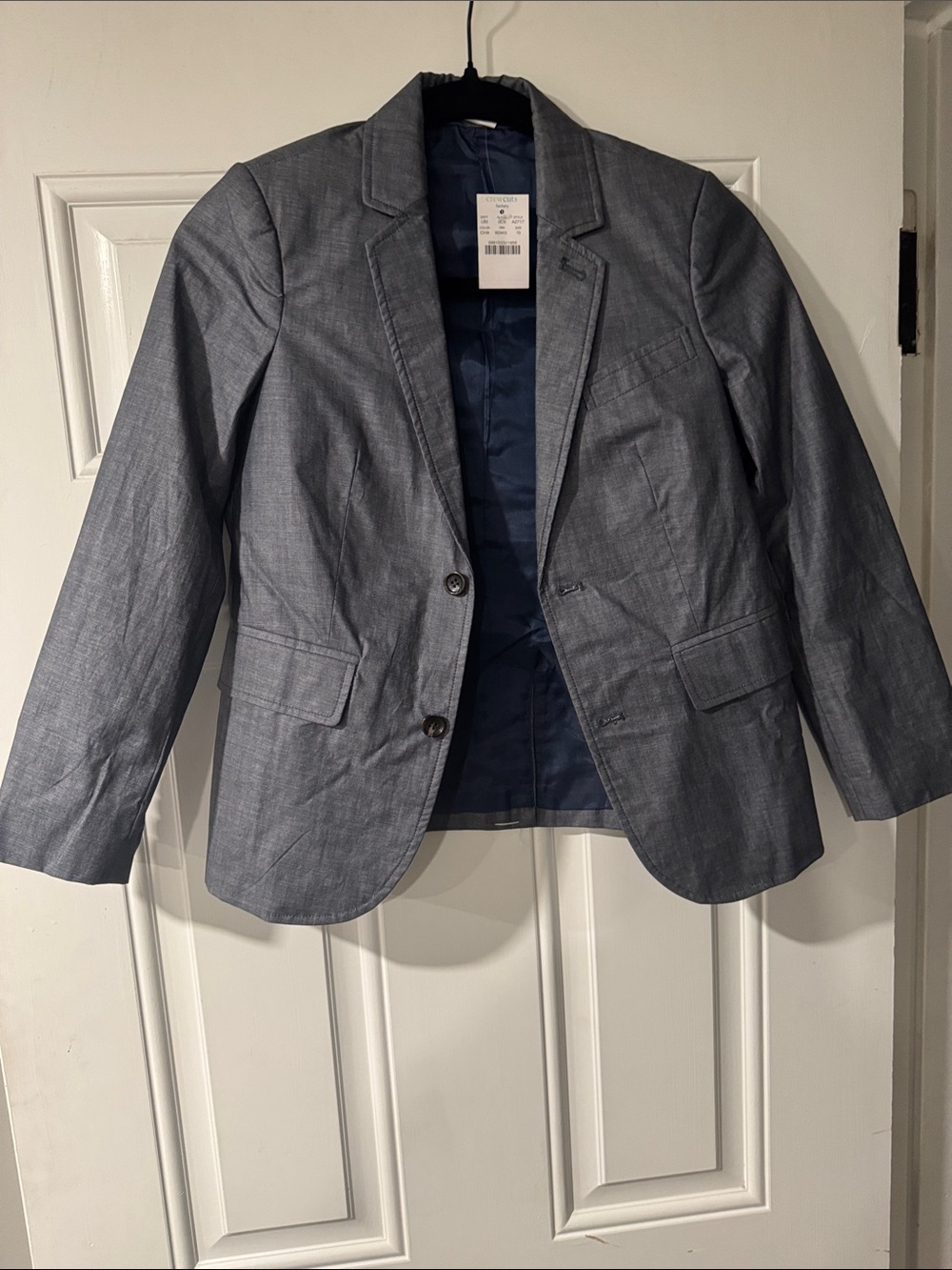 Crewcuts Boys' Light Gray Chambray Blazer